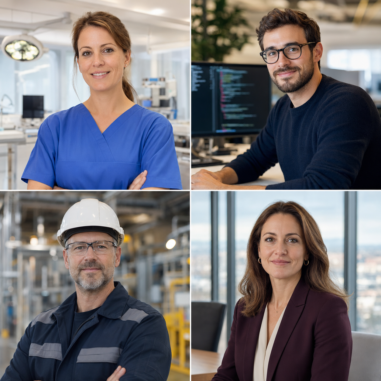 Fachpersonen aus Gesundheitswesen, IT, Technik und Finance